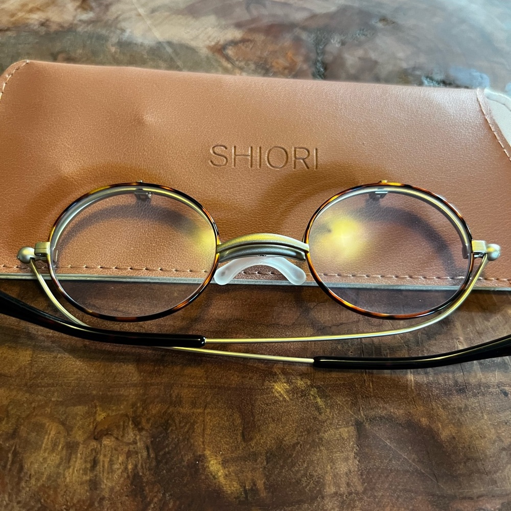 One of a kind Shiori Mens Flat folding glasses made in Japan - Picture 3 of 7